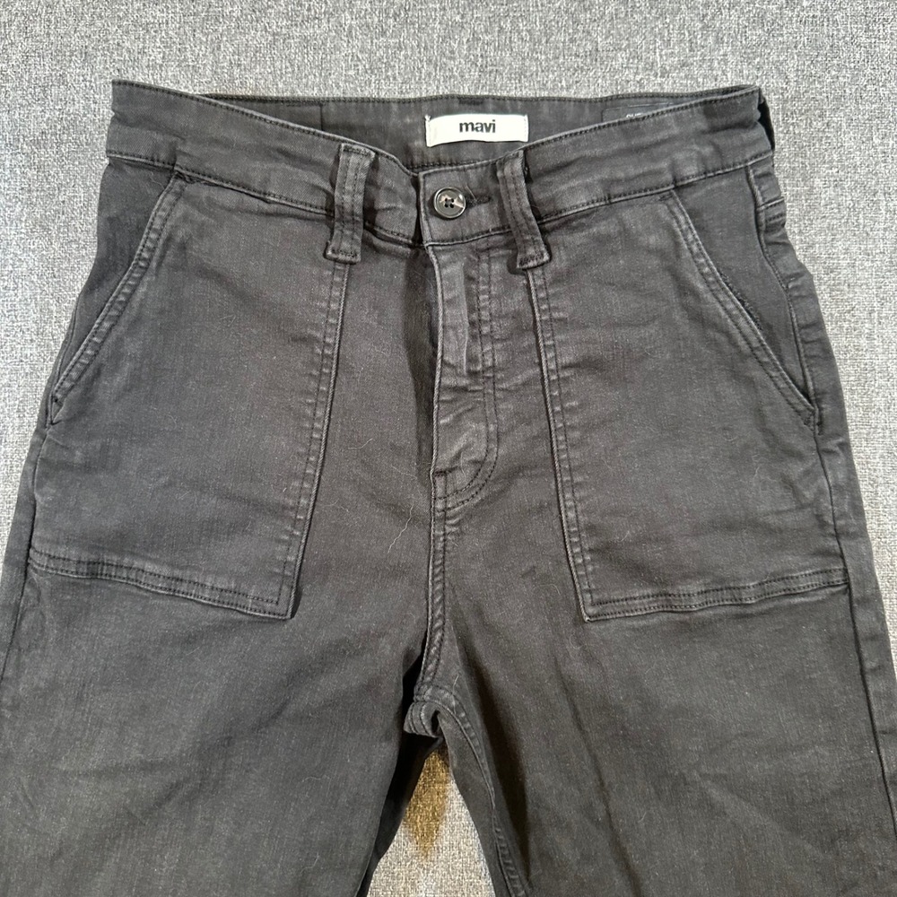 Mavi Jeans Womens 27/29 Shelia Black High-Rise Straight Leg Patch Pockets - Picture 3 of 12